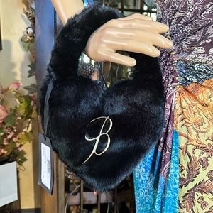 NWT Blumarine Eco Faux Fur Cuore ( Pelliccia) Handbag